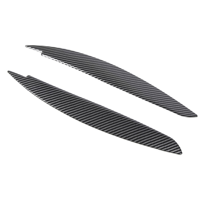 2 Pcs Headlight Eyebrow Front Left Right Light Eyelid Trim