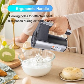 Electric Hand Mixer 5 Speed Handheld Mixer with Dual Whisks, Low Noise Kitchen Handheld Mixer with Replaceable Heads for Home Kitchen Cooking Baking Eggs Cakes (US Plug 110V)