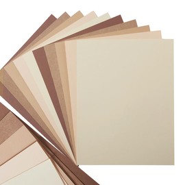 30 Sheets 8.5x11 Color Tones Cardstock Paper 250GSM Thick Paper Cards for Birthday Party, Invitations and DIY Crafts Decoration (Brown)