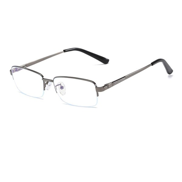 QECEPEI Half Rimless Metal Glasses Frames Blue Light Blocking Glasses
