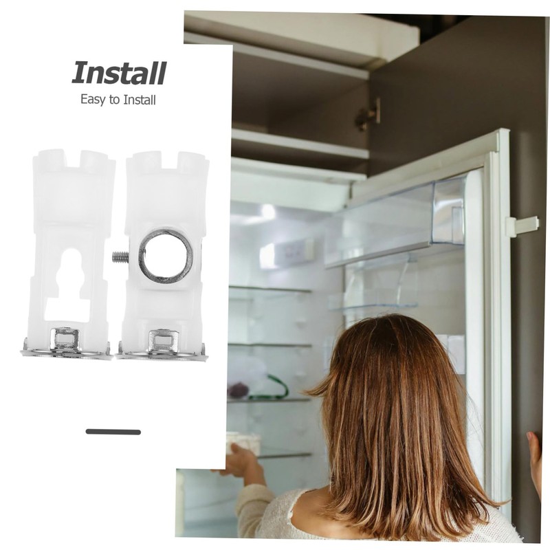 TEHAUX 2pcs Refrigerator Handle Replacement Kit Durable Plastic Support for