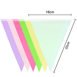 20m 52pcs Macarons Bunting,Fabric Bunting, Birthday Banner,Rainbow Bunting, Festival Flags for Birthday Decorations,Summer Party Decoration,Garden Party,Festival Decorations