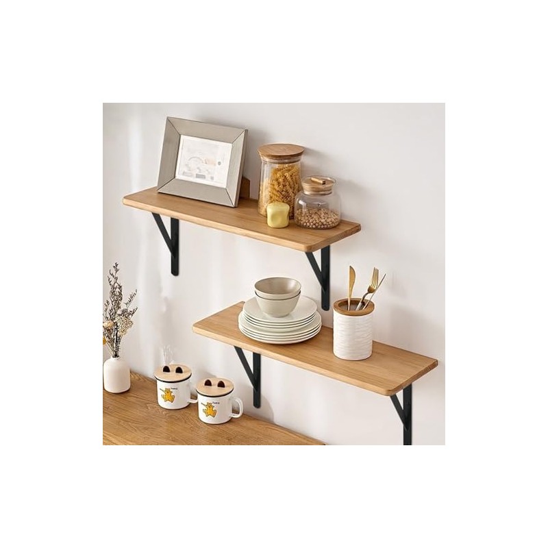 12 Pack L10 x H 8" Black Heavy Duty Shelf