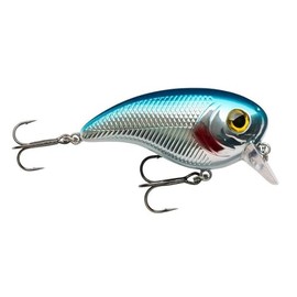 Berkley Pulse Biggie Crankbait Fishing Lure, Shallow Running Hard Bait for Pike and Predator Fish, Long Casting Floating Lure with Fusion19 Hooks, High Water Displacement Freshwater, 8cm, Blue Flash
