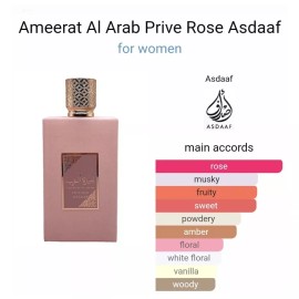 Asdaaf Ameerat Al Arab Prive Rose EDP Spray 3.4oz For Women  