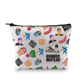 Office Makeup Bag Office Inspired Gift Office Staff Gift Ideas Office Manager Gift Office Cosmetic Pocket Zipper Bag (DUNDER MIFFLIN CA)