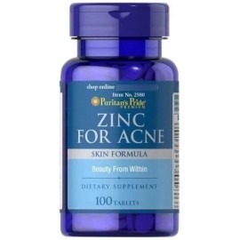 Zinc para el acné Puritan's Pride 100 comprimidos importados de EE. UU.