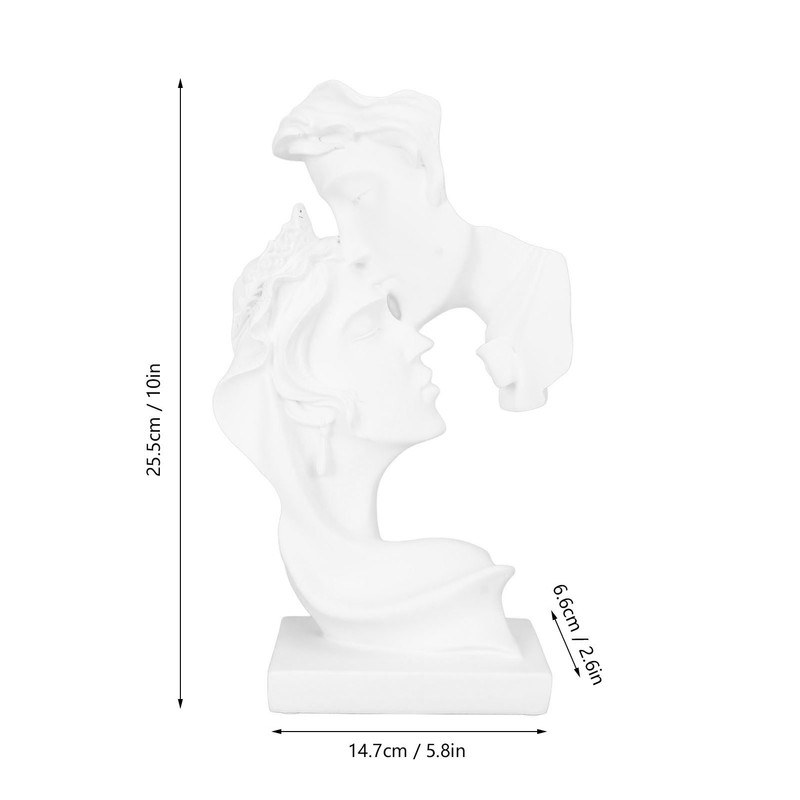 Kissing Lover Statues Resin Modern Romantic Ornament Figurine Couple Art