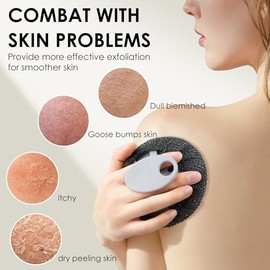 Innerneed Esponja Baño Ducha Funda Malla Exfoliante Paño Limpieza Hombre Mujer Adecuado Todos Tipos Piel Gris