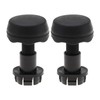 Be In Your Mind 2 Pcs Black Rubber Bonnet Stopper