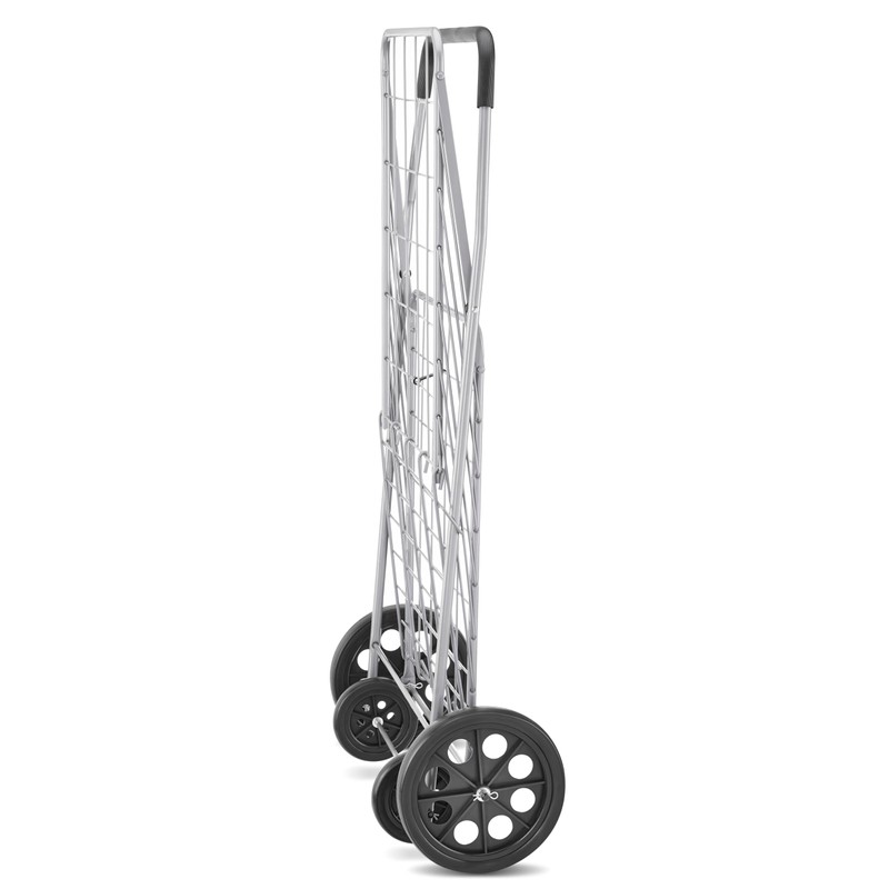 Whitmor Deluxe Utility Foldable Shopping Cart with Wheels, 100 Lb