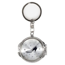 RBN Quinceanera High Heel Shoes Gold Compact Mirror Keychain Recuerdos de Sweet 15 Princess Party Favor - 12PCS (SILVER)