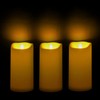EZiGarden 4"x8"Battery Operated Flameless LED Pillar Candle, Outdoor Waterproof Flickering