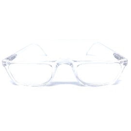 The Felix Rectangle Half Frame Reading Glasses, Unisex Half Rim Readers + 2.75 Clear