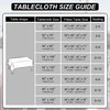DWCN Rectangle Tablecloth - Waterproof & Wrinkle Resistant Washable Fabric
