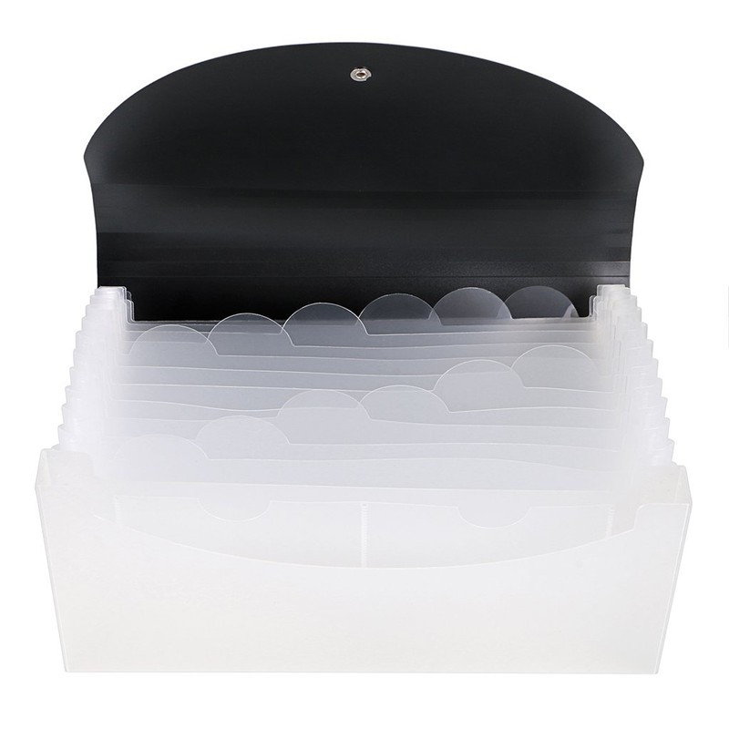 BTSKY Expanding File Folder-Hand-held 13 Pockets Organizer Folder PP Wallet