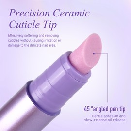 KYDA Cuticle Oil Pen, multifunktionaler 3-in-1-Nagelpflegestift, feuchtigkeitsspendender und aufhellender Nagelhautentfernerstift mit Keramikspitze, für trockene, strapazierte Nägel – 1 Stück