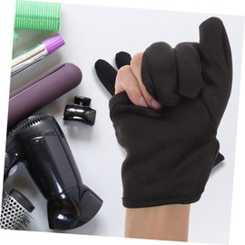 Baluue Heat Resistant Finger Gloves for Hairdressing Finger Insulation Mitts for Curling and Straightening and Comfortable Hair Utensil for Salon and Home Use