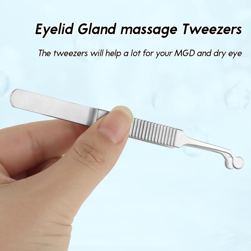 Meibomian Gland Expressor Forceps, Eyelid Gland Blockage Unblocking Physiotherapy Tools,