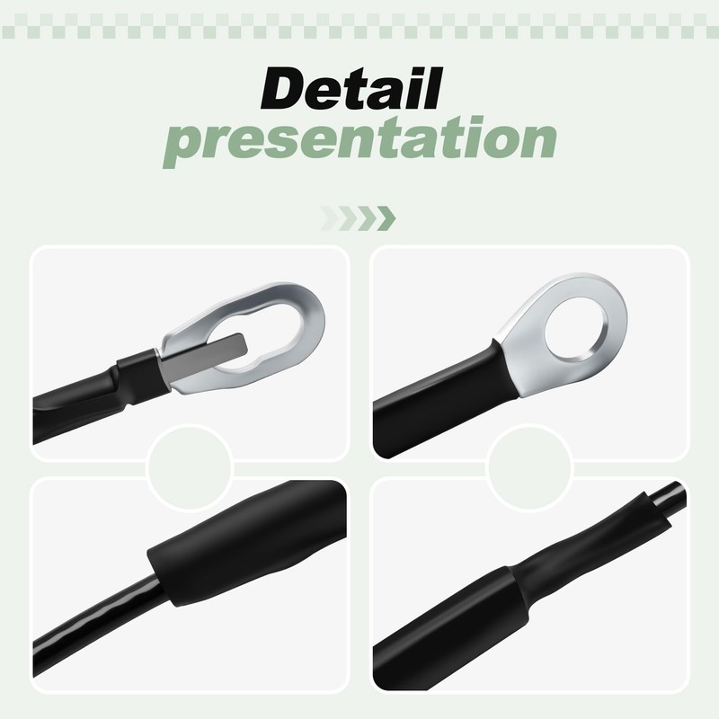 Quctaki 2 PCS Tailgate Lift Support Cable Set Driver and