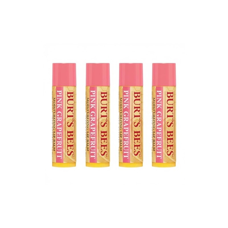 Burt's Bees Bálsamo labial hidratante de pomelo rosa, 0.15 onzas