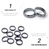 DOITOOL Creative Hematite Rings, Hematite Stone Rings, Practical Finger Rings,