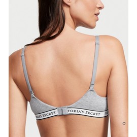 Victoria's Secret T Shirt Demi Bra, Lightly Lined, Smoothing, Bras for Women, Grey (32DD)