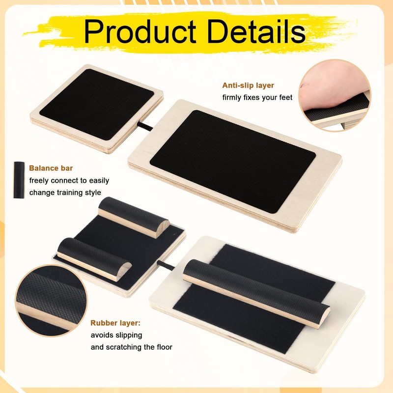 BOXOB Ankle Balance Board, Wooden Ankle Foot Strengthener Exerciser Single