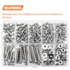 HELIFOUNER 200 Pieces #8-32 Phillips Pan Head Machine Screws Nuts