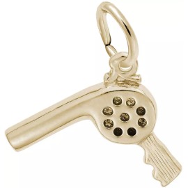 Rembrandt Gold-Plated Sterling Silver Hair Dryer Charm by Rembrandt