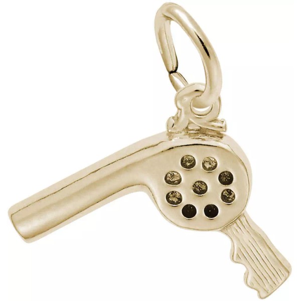 Rembrandt Gold-Plated Sterling Silver Hair Dryer Charm by Rembrandt
