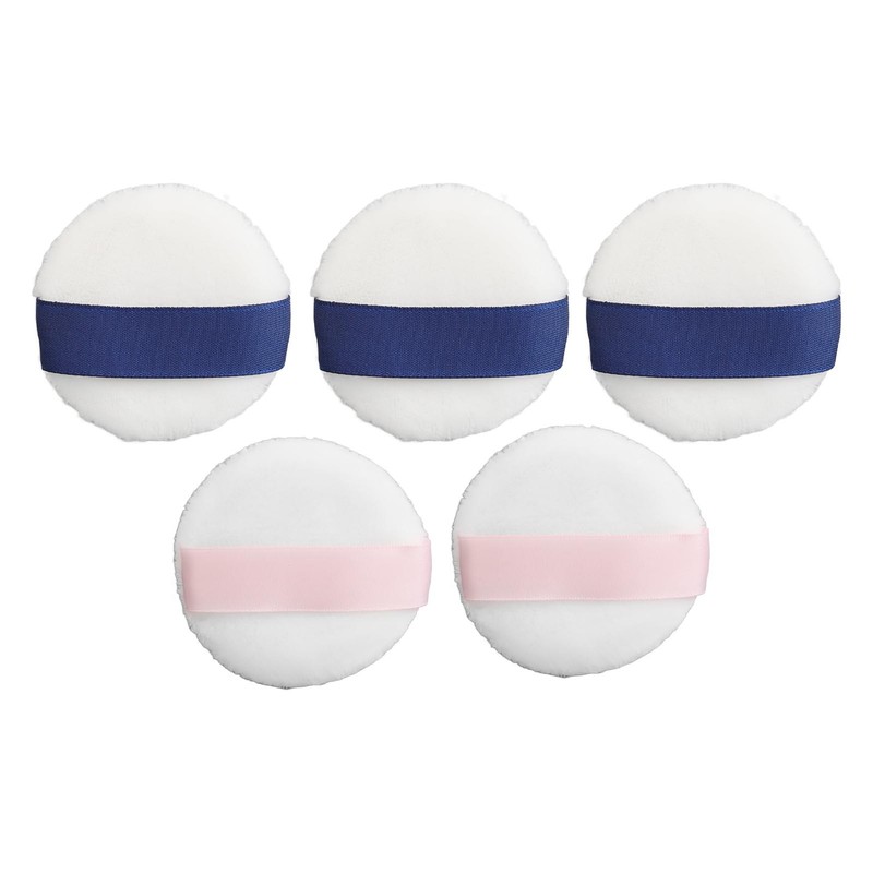 5pcs Face Powder Puff Double Sided Raised Pile Soft Skin