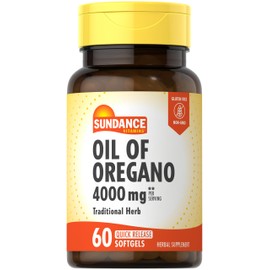 Sundance Oil of Oregano 4000mg Softgels | 60 Pills | Traditional Herbal Supplement | Non-GMO and Gluten Free Formula