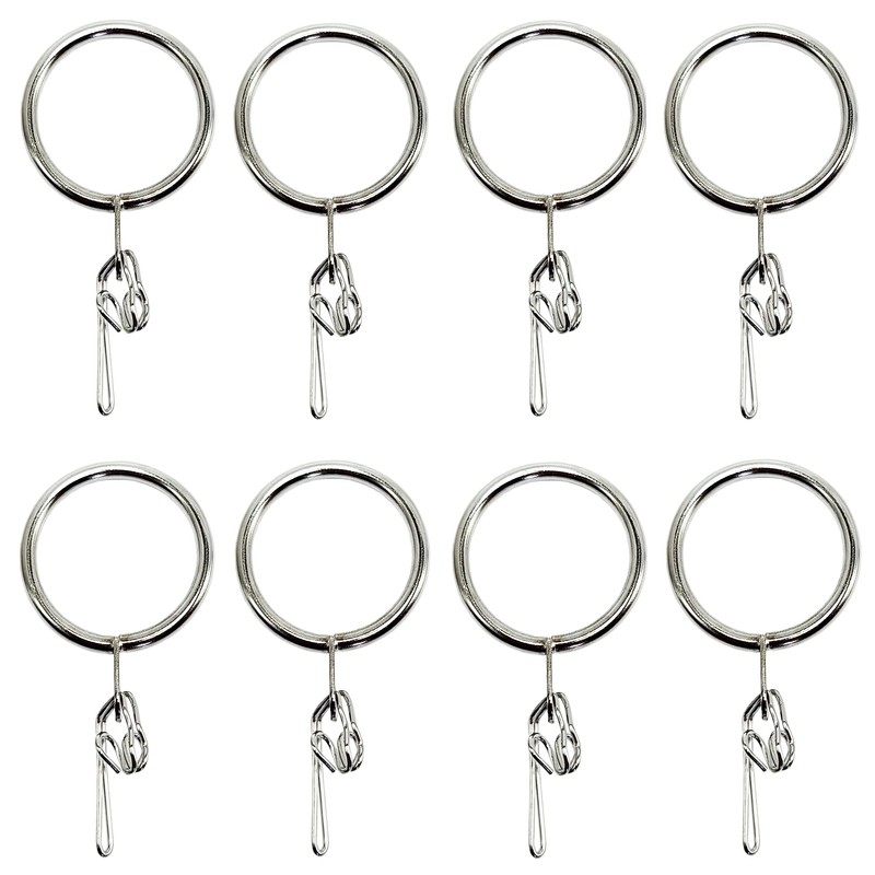 52 Set Metal Curtain Rings Drapery Curtain Hanging Rings with