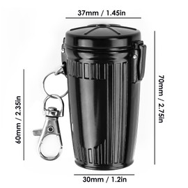 Pocket Ashtray, Portable Ashtray, Smell Proof for Travel, Lid and Keychain, for Travel, Camping, Travel
