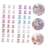 Vaguelly 100pcs DIY Bear Nail Charms Manicure Decals for Art