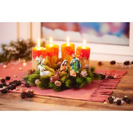 VBS Pina Fir Wreath, Plastic Fir Wreath, Diameter 30 cm, Dense Artificial Fir Wreath on Styrofoam Ring, Christmas Decoration, Table Decoration