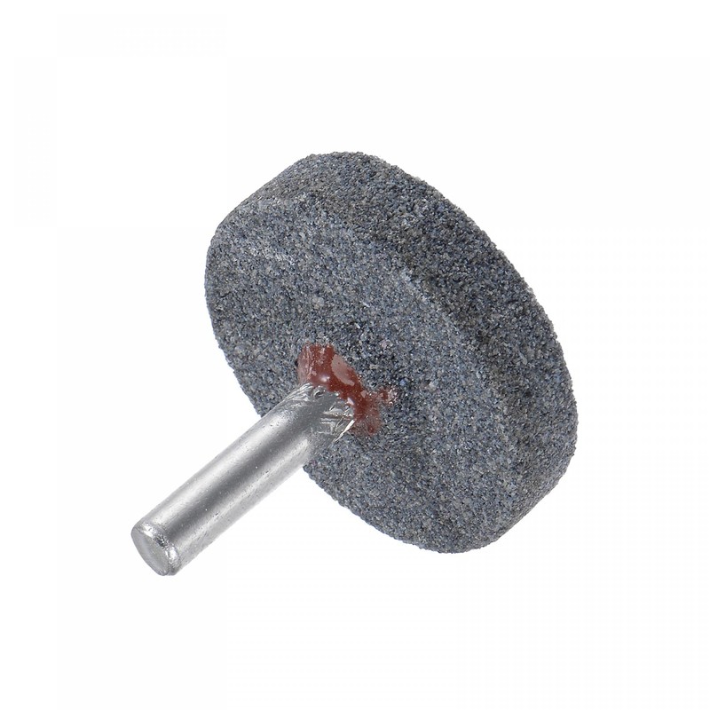sourcing map Mounted Grinding Stone 1/4" Shank 1.5-inch Dia Corundum