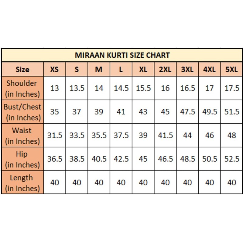 Miraan Kurti de algodón Readymade para mujer (3XL azul), Azul,