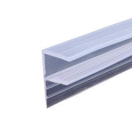 WMLBK F Shape Bath Shower Screen Seal Strip Soft Rubber Shower Door Seal Strip 2 Metres Long Shower Seals Fits 6-10mm Glass for Curved and Vertical Screens or Doors (F-8MM) (0552)