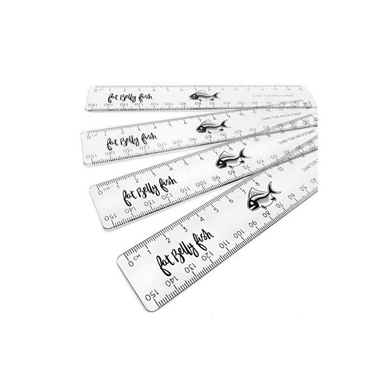 Transparent Metric Rulers 15cm - 150mm Shatterproof Plastic Clear Rulers