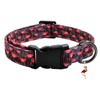 Flamingoes Patterns Dog Collar with Pendant, Durable and Soft Cotton