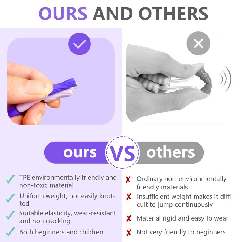 Soft Beaded Jump Rope for Kids (2 Pack)