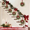 12 Pcs 11”Mini Christmas Cabinets Wreaths for Kitchen, Small Artificial
