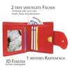FreeHaveFun RFID Women's Leather Wallet Separate Coin Pocket, red, rfid