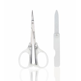 Travel Manicure Kit for Women and Men, 2 Piece Grooming Essentials: Scissors, Nail File, Compact and Stylish for Home or Travel Use, SUNDEN SN1256