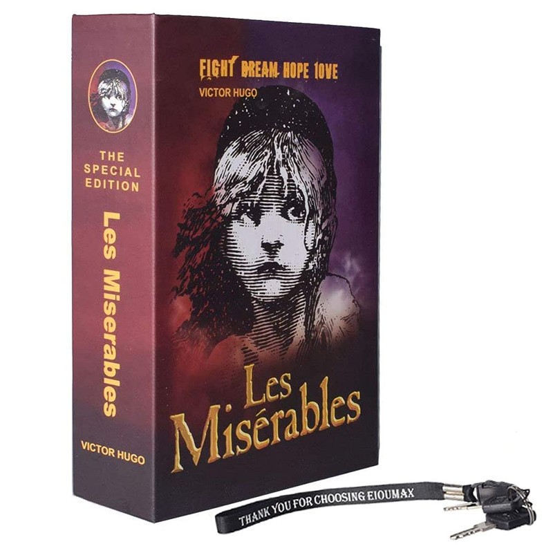 EIOUMAX Booksafe Diversion Secret Real Book Hidden Safe with Key