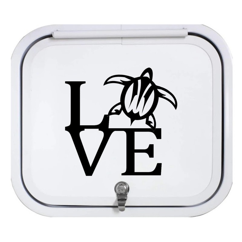 Bluegrass Decals Sea Turtle Decal LOVE Sticker for Car Window