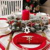 Patelai Snowflake Napkin Rings Thanksgiving Christmas Napkin Holders Exquisite Household