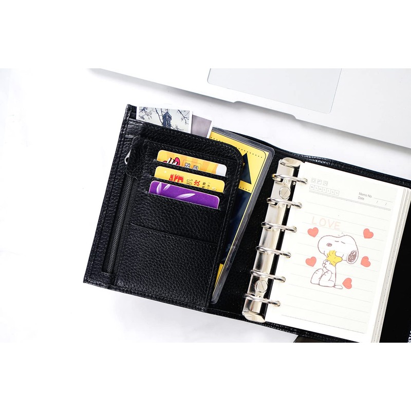 Moterm Pocket Luxe Ring Planner - Genuine Leather Binder Organiser